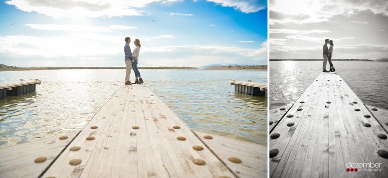 Antelope Island Marina Engagement Photography