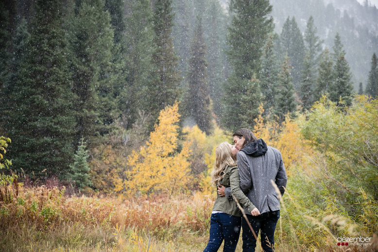 Snowy Engagement Photography