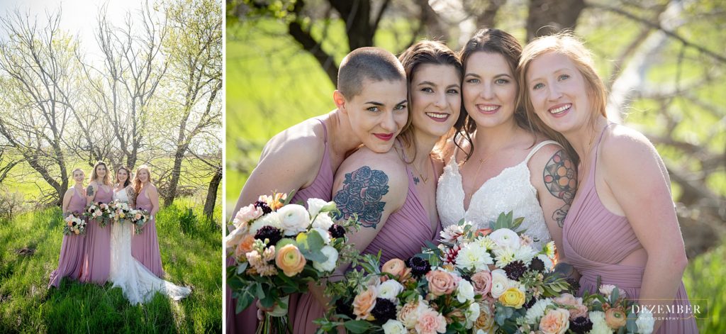 Natural bridesmaids photography