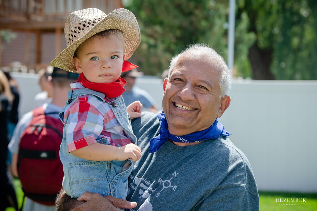 Birthday boy and his Grandpa