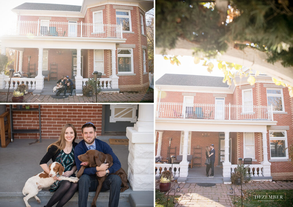 Couple with their dogs at Victorian home