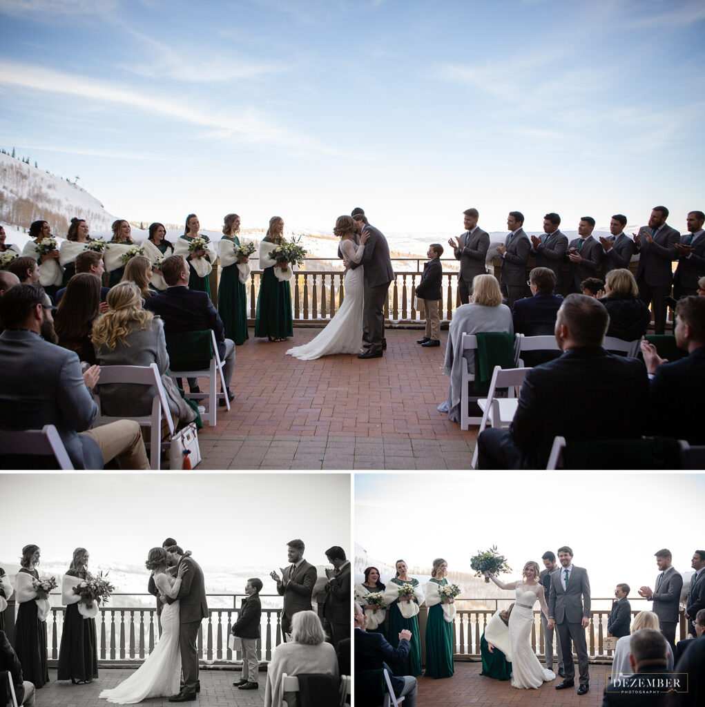 Montage Winter Wedding ceremony on the deck