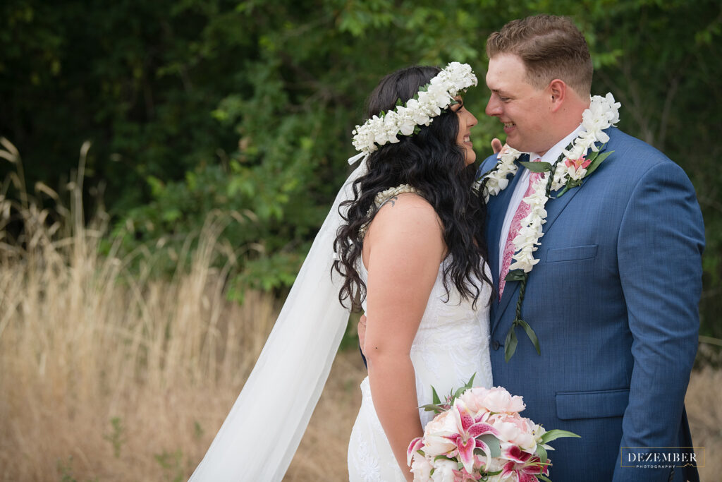 Bride and Groom portraits Big Cottonwood Canyon