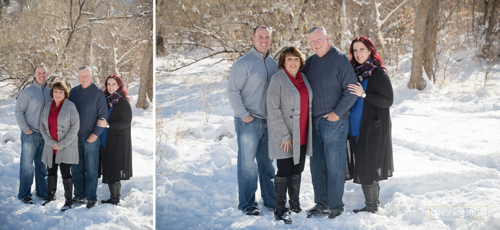 Winter Family portraits with grandparents