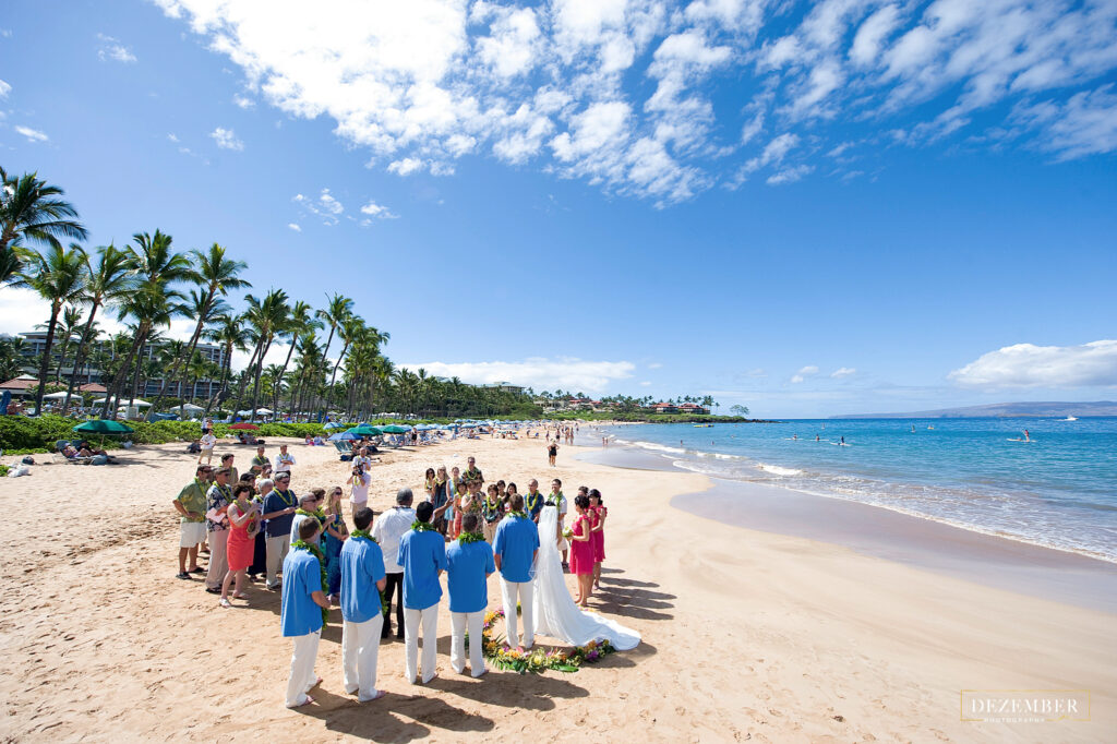 Beach ceremony in Maui