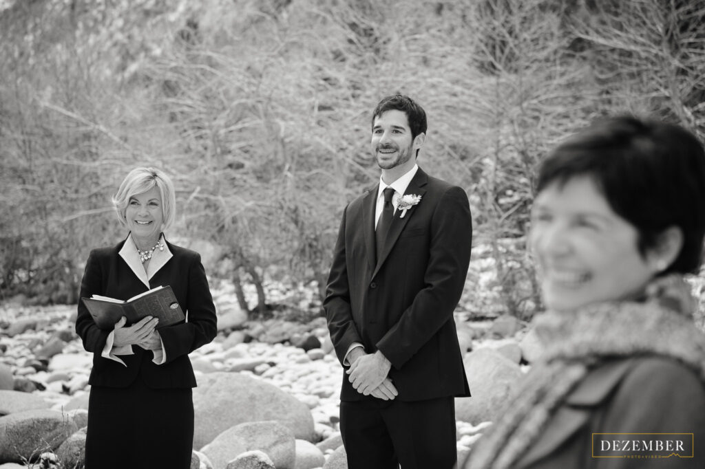 Groom's first look