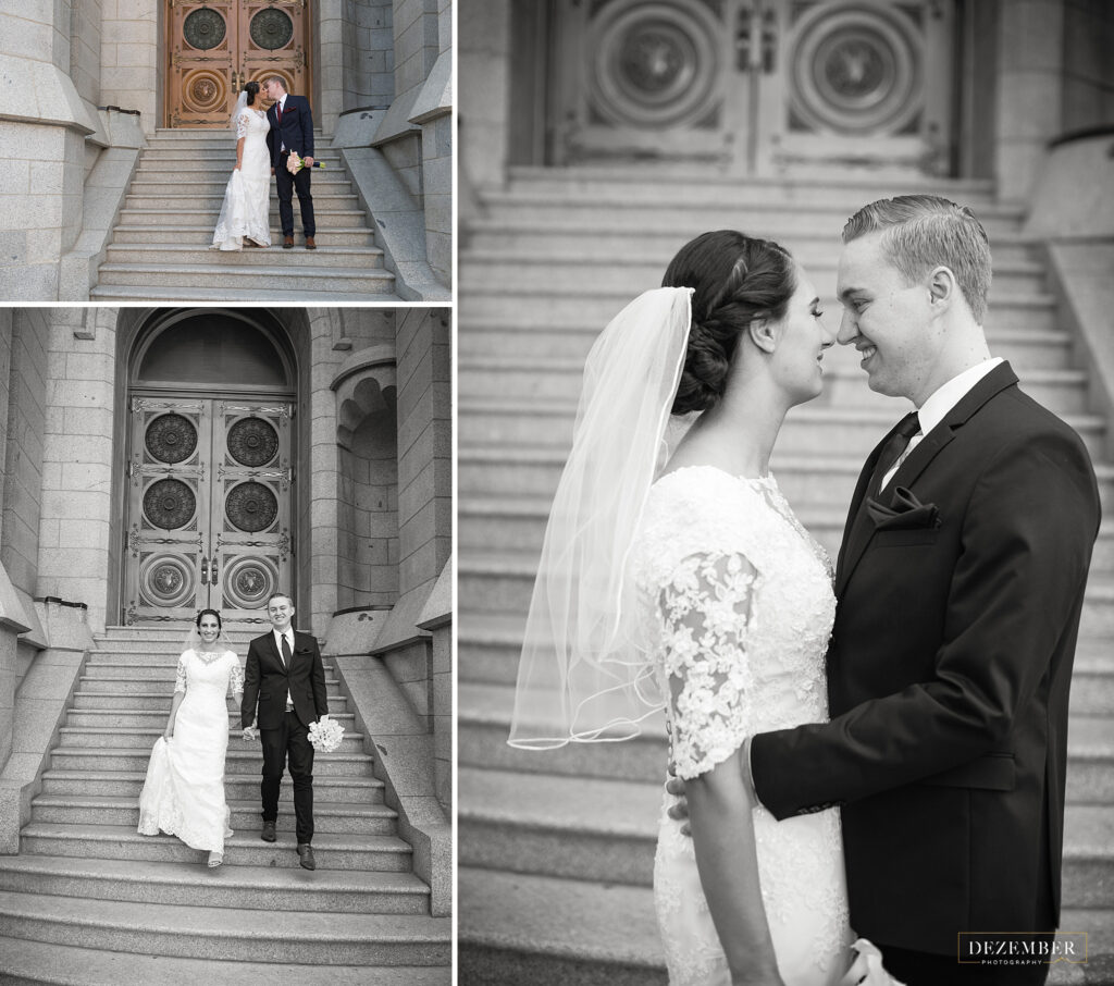 Newlyweds at Salt Lake Temple