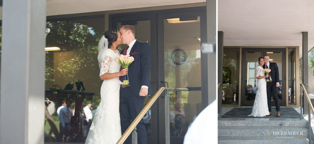 Couple coming out of Salt Lake Temple