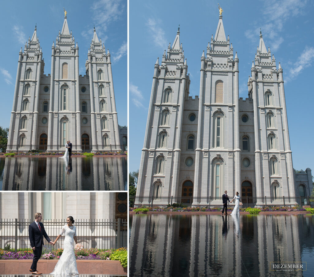 Reflection of Salt Lake Temple across water