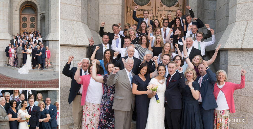 Family portraits at Salt Lake Temple