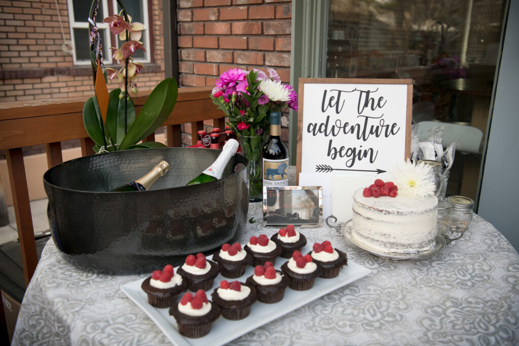 Backyard wedding details